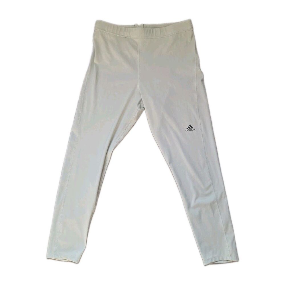 Adidas AEROREADY Light Sage Green High Rise Performance Leggings Women’s L EUC